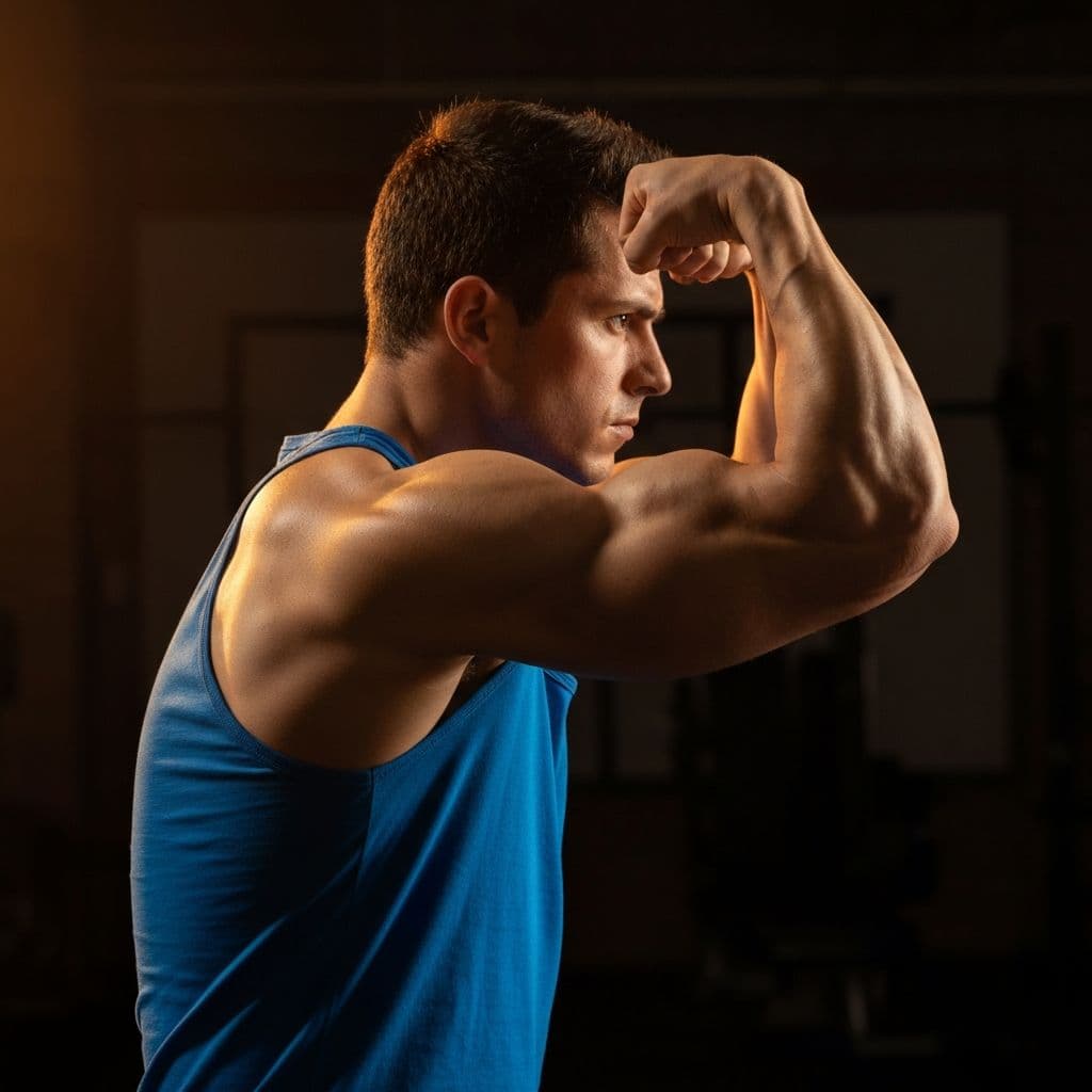 Heavy barbell training close up